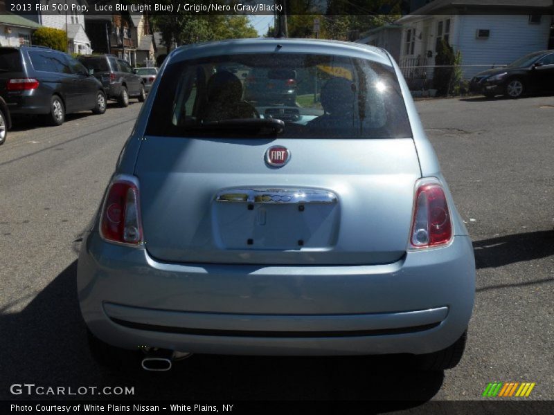 Luce Blu (Light Blue) / Grigio/Nero (Gray/Black) 2013 Fiat 500 Pop