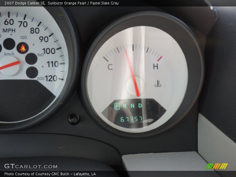 Sunburst Orange Pearl / Pastel Slate Gray 2007 Dodge Caliber SE