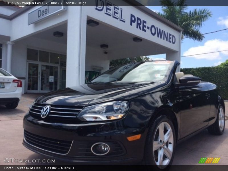 Black / Cornsilk Beige 2012 Volkswagen Eos Lux