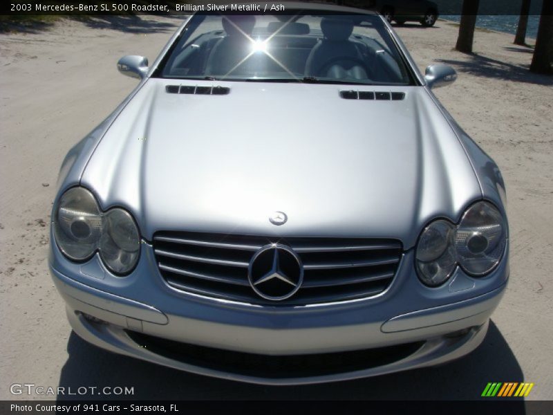 Brilliant Silver Metallic / Ash 2003 Mercedes-Benz SL 500 Roadster