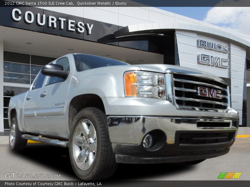 Quicksilver Metallic / Ebony 2012 GMC Sierra 1500 SLE Crew Cab