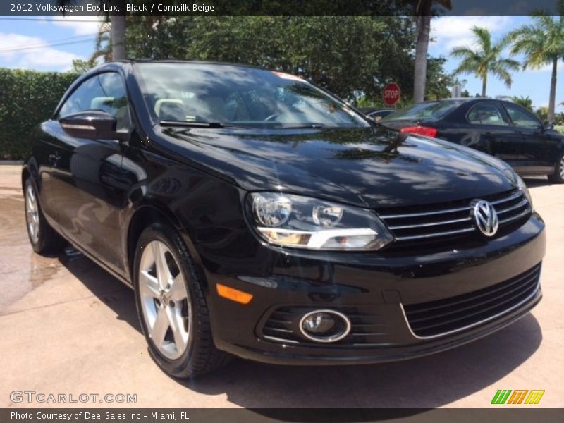 Black / Cornsilk Beige 2012 Volkswagen Eos Lux
