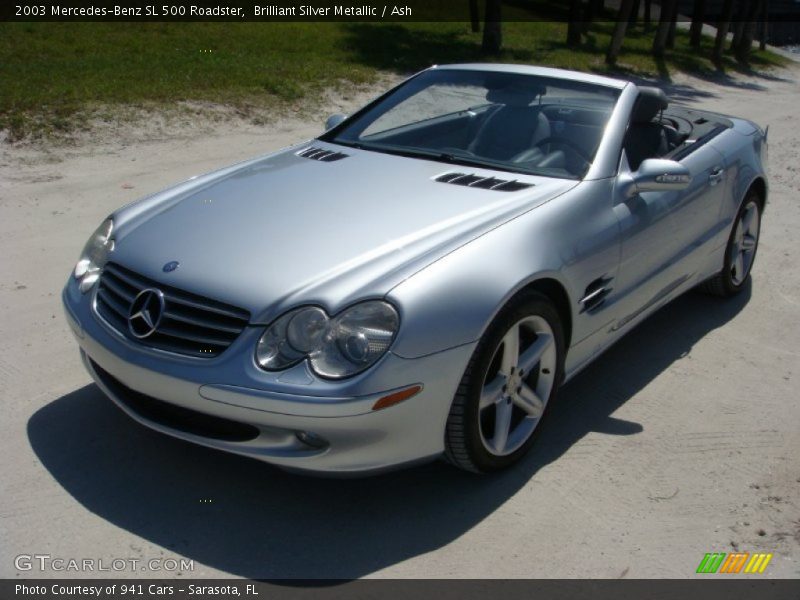 Brilliant Silver Metallic / Ash 2003 Mercedes-Benz SL 500 Roadster