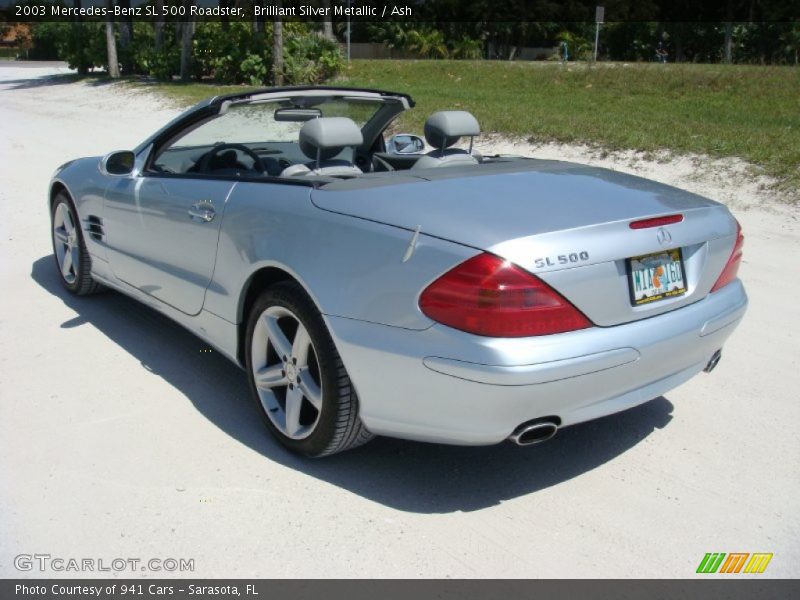 Brilliant Silver Metallic / Ash 2003 Mercedes-Benz SL 500 Roadster