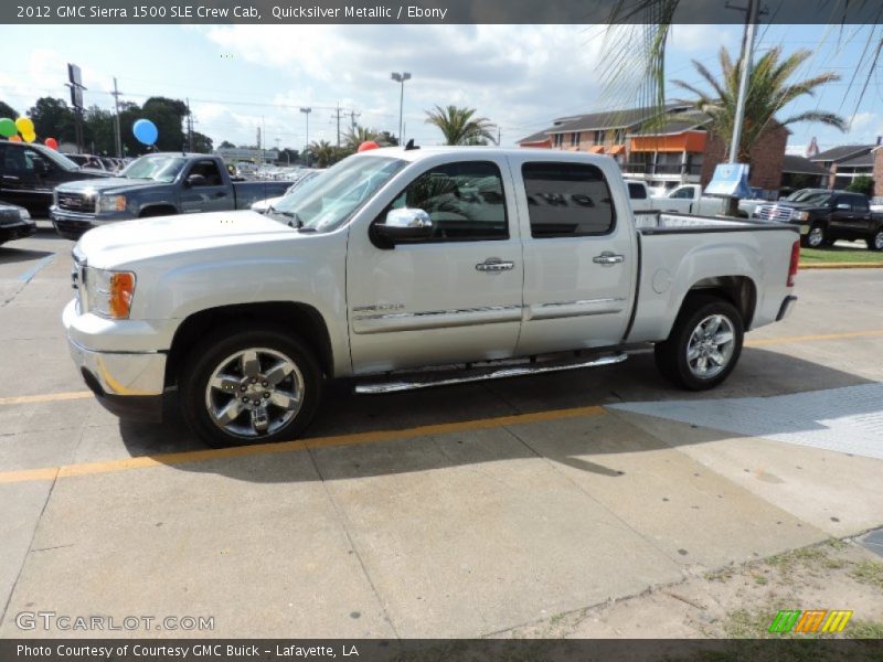Quicksilver Metallic / Ebony 2012 GMC Sierra 1500 SLE Crew Cab