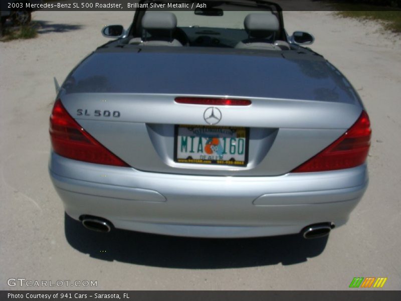 Brilliant Silver Metallic / Ash 2003 Mercedes-Benz SL 500 Roadster