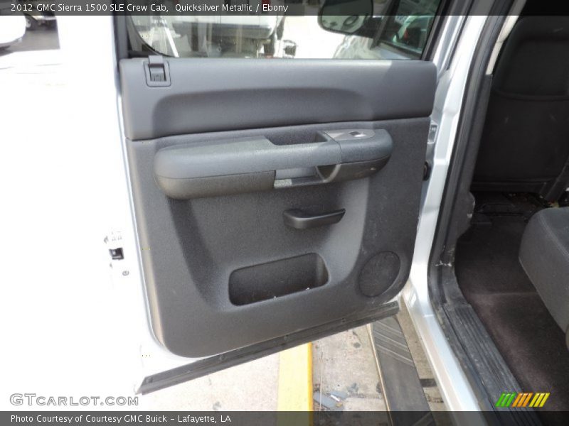 Quicksilver Metallic / Ebony 2012 GMC Sierra 1500 SLE Crew Cab