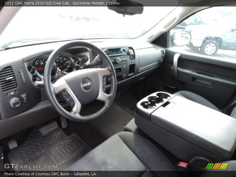 Quicksilver Metallic / Ebony 2012 GMC Sierra 1500 SLE Crew Cab