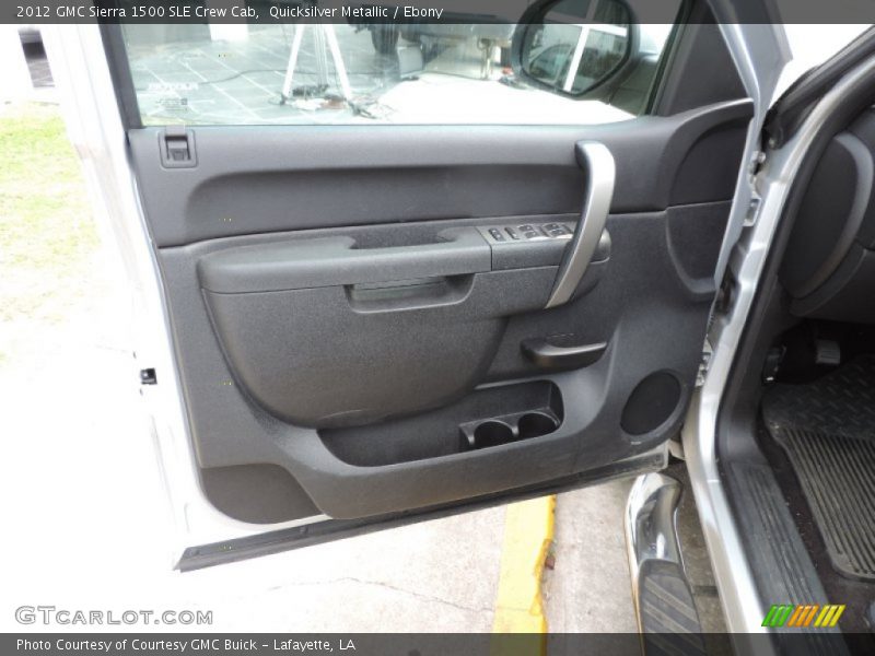 Quicksilver Metallic / Ebony 2012 GMC Sierra 1500 SLE Crew Cab