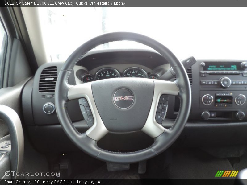 Quicksilver Metallic / Ebony 2012 GMC Sierra 1500 SLE Crew Cab