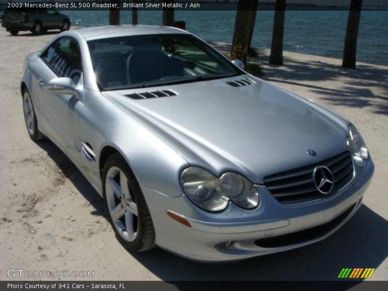 Brilliant Silver Metallic / Ash 2003 Mercedes-Benz SL 500 Roadster