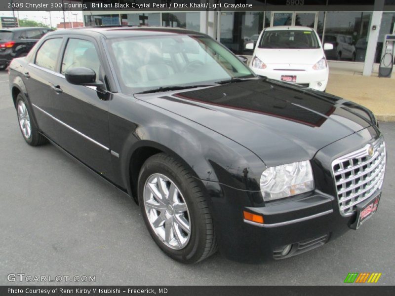 Brilliant Black Crystal Pearl / Dark Khaki/Light Graystone 2008 Chrysler 300 Touring