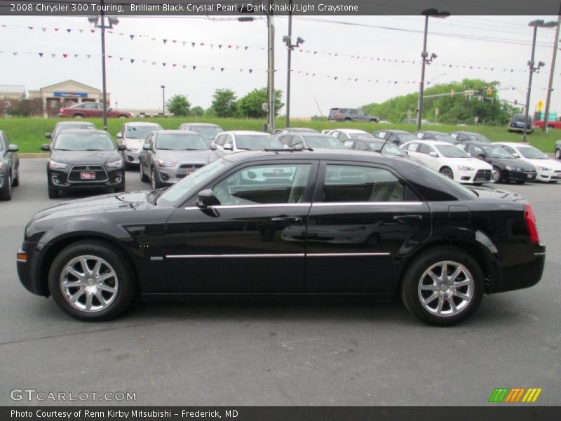 Brilliant Black Crystal Pearl / Dark Khaki/Light Graystone 2008 Chrysler 300 Touring