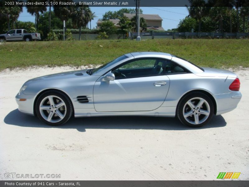 Brilliant Silver Metallic / Ash 2003 Mercedes-Benz SL 500 Roadster