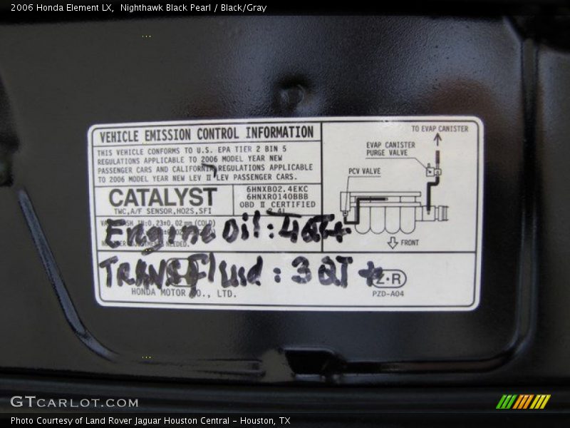 Nighthawk Black Pearl / Black/Gray 2006 Honda Element LX