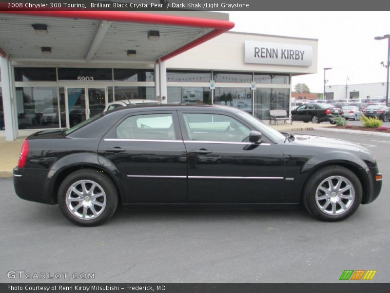 Brilliant Black Crystal Pearl / Dark Khaki/Light Graystone 2008 Chrysler 300 Touring