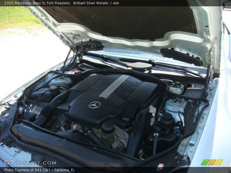 Brilliant Silver Metallic / Ash 2003 Mercedes-Benz SL 500 Roadster