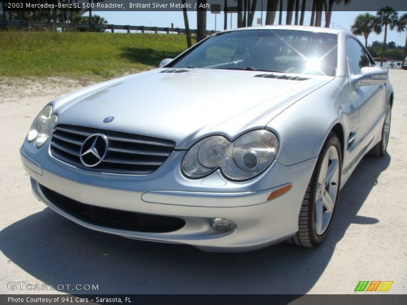 Brilliant Silver Metallic / Ash 2003 Mercedes-Benz SL 500 Roadster