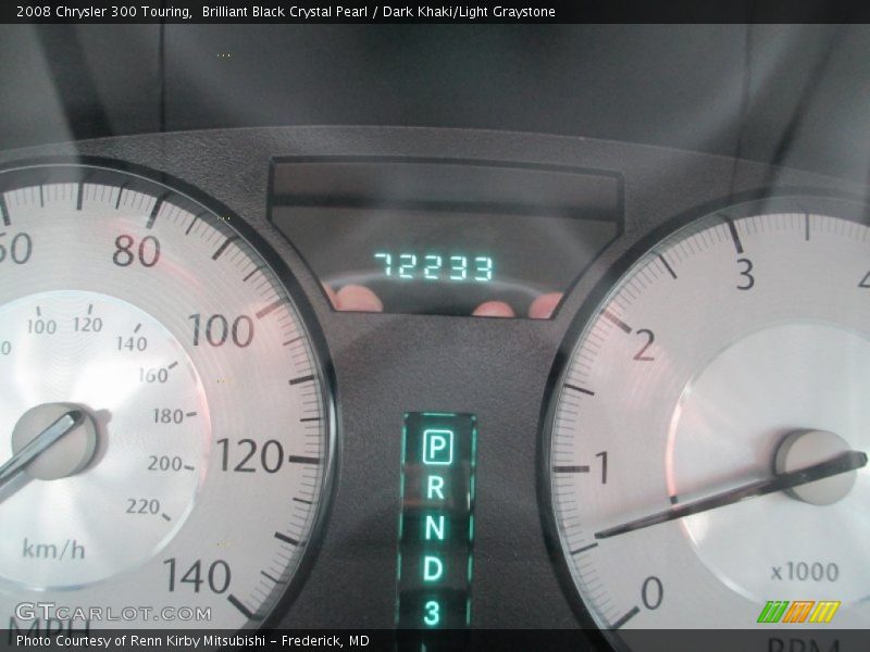 Brilliant Black Crystal Pearl / Dark Khaki/Light Graystone 2008 Chrysler 300 Touring