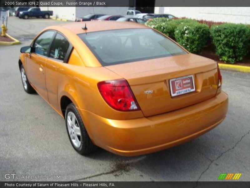 Fusion Orange / Black 2006 Saturn ION 2 Quad Coupe