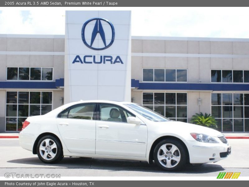 Premium White Pearl / Taupe 2005 Acura RL 3.5 AWD Sedan