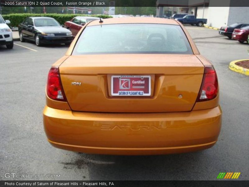 Fusion Orange / Black 2006 Saturn ION 2 Quad Coupe