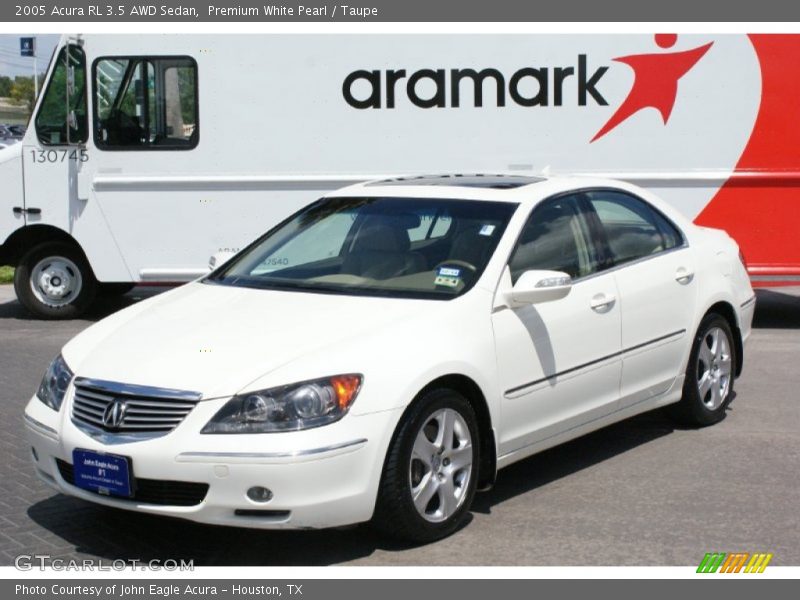 Premium White Pearl / Taupe 2005 Acura RL 3.5 AWD Sedan