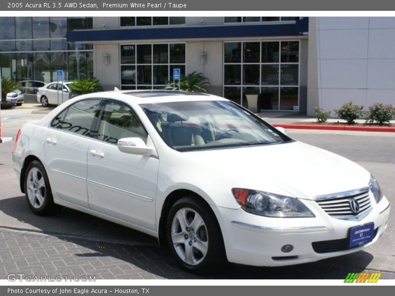 Premium White Pearl / Taupe 2005 Acura RL 3.5 AWD Sedan