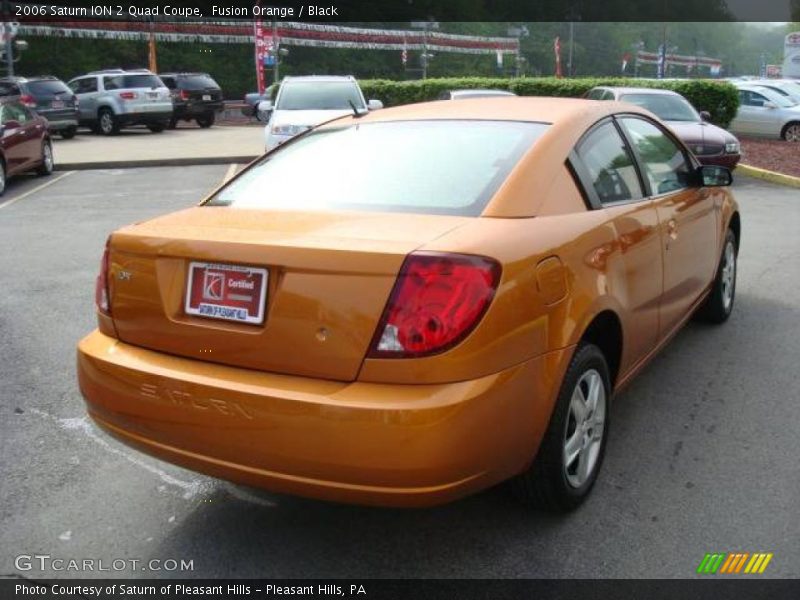 Fusion Orange / Black 2006 Saturn ION 2 Quad Coupe