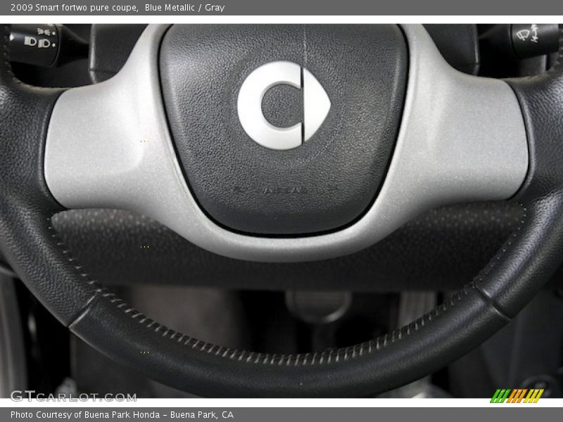 Blue Metallic / Gray 2009 Smart fortwo pure coupe