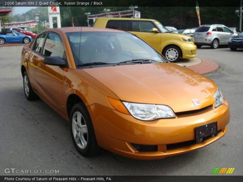 Fusion Orange / Black 2006 Saturn ION 2 Quad Coupe