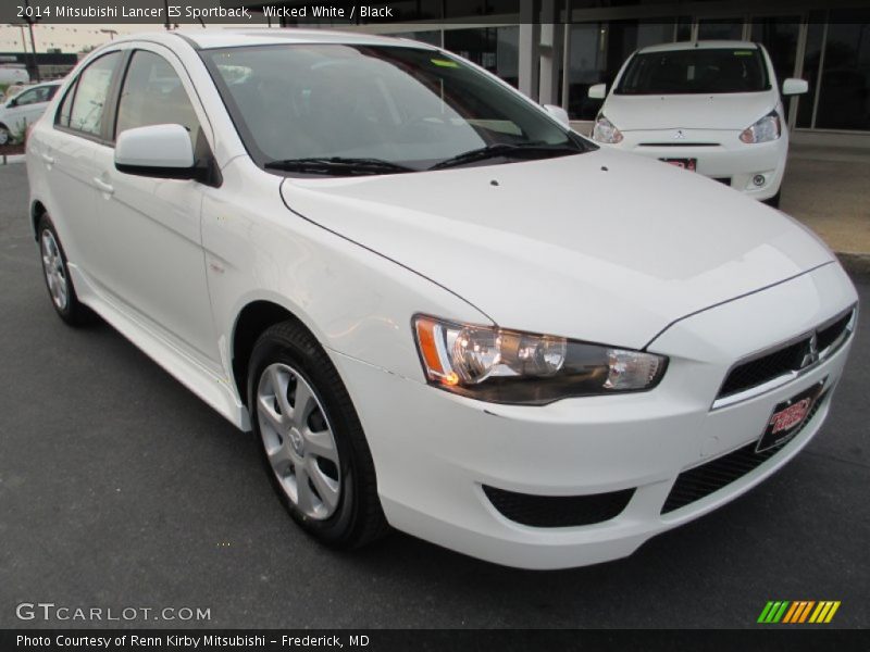 Wicked White / Black 2014 Mitsubishi Lancer ES Sportback