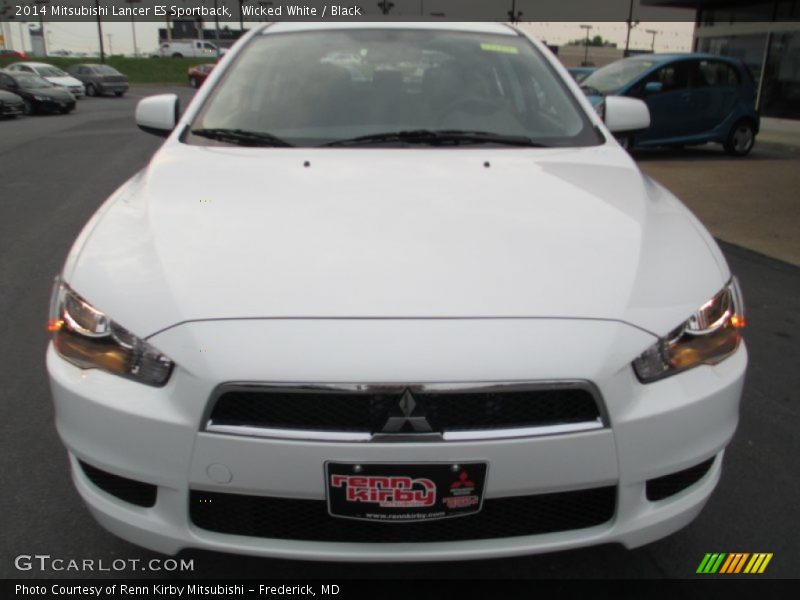 Wicked White / Black 2014 Mitsubishi Lancer ES Sportback