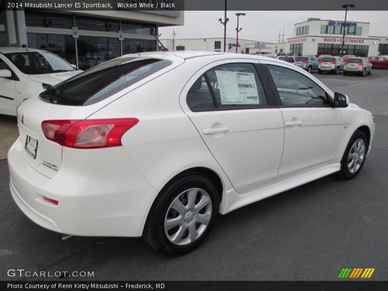 Wicked White / Black 2014 Mitsubishi Lancer ES Sportback