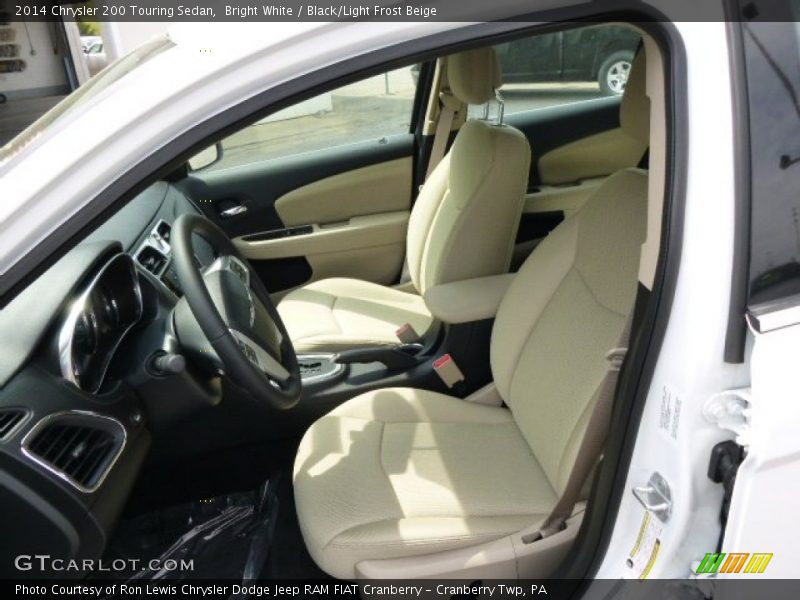 Bright White / Black/Light Frost Beige 2014 Chrysler 200 Touring Sedan