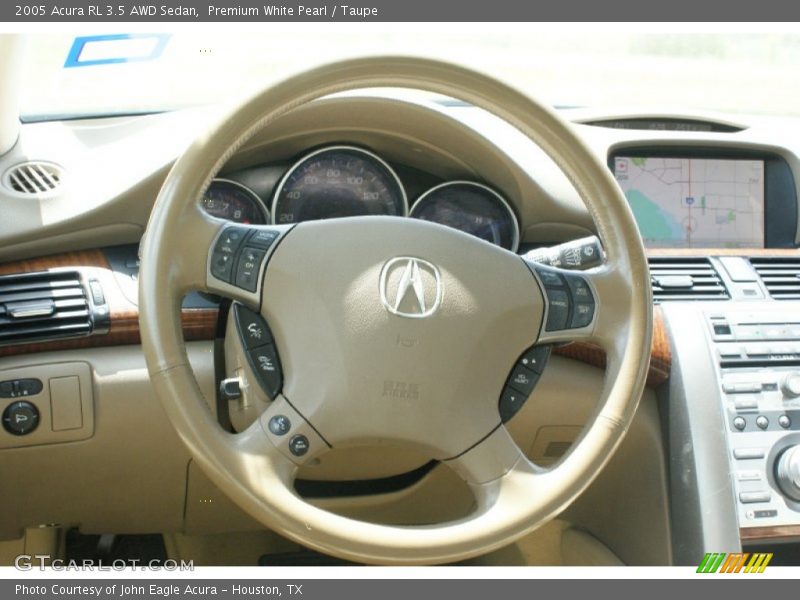 Premium White Pearl / Taupe 2005 Acura RL 3.5 AWD Sedan