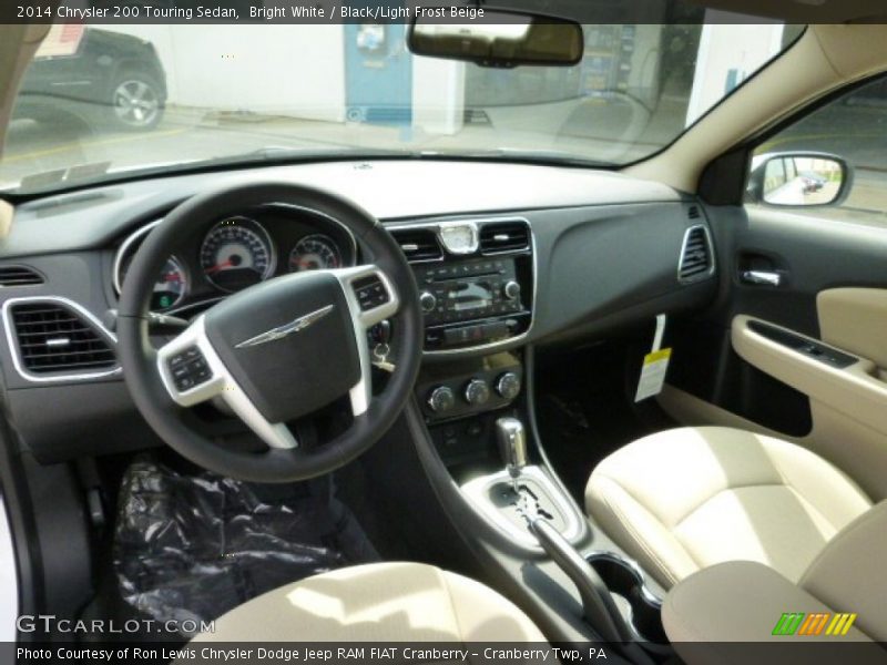 Bright White / Black/Light Frost Beige 2014 Chrysler 200 Touring Sedan