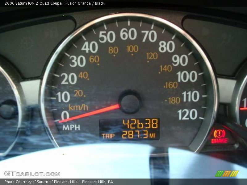 Fusion Orange / Black 2006 Saturn ION 2 Quad Coupe