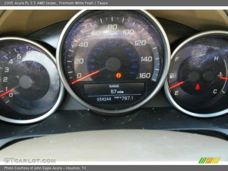 Premium White Pearl / Taupe 2005 Acura RL 3.5 AWD Sedan