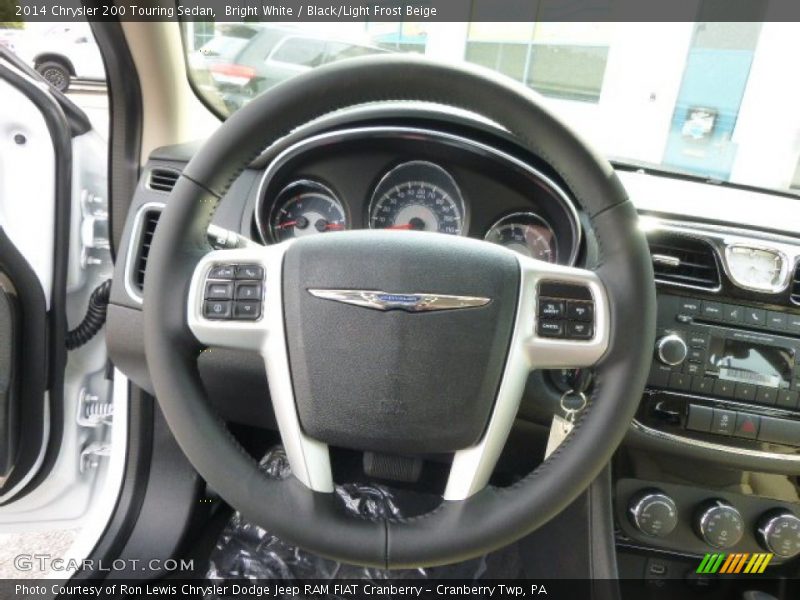 Bright White / Black/Light Frost Beige 2014 Chrysler 200 Touring Sedan