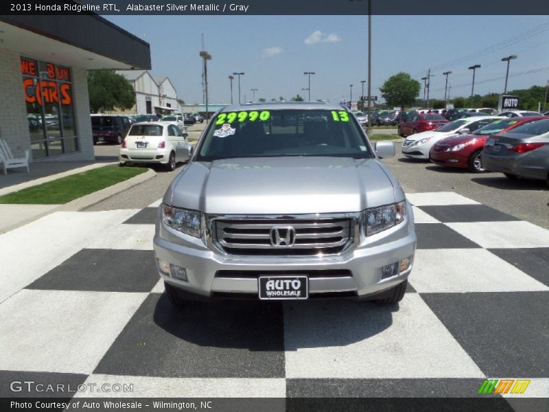 Alabaster Silver Metallic / Gray 2013 Honda Ridgeline RTL