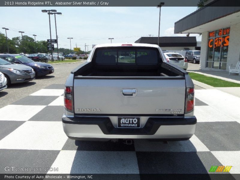 Alabaster Silver Metallic / Gray 2013 Honda Ridgeline RTL