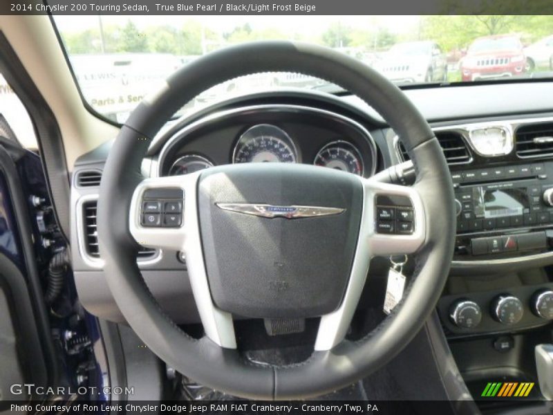 True Blue Pearl / Black/Light Frost Beige 2014 Chrysler 200 Touring Sedan