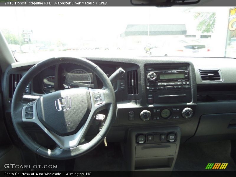 Alabaster Silver Metallic / Gray 2013 Honda Ridgeline RTL