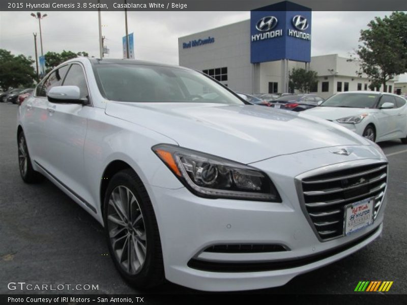 Casablanca White / Beige 2015 Hyundai Genesis 3.8 Sedan