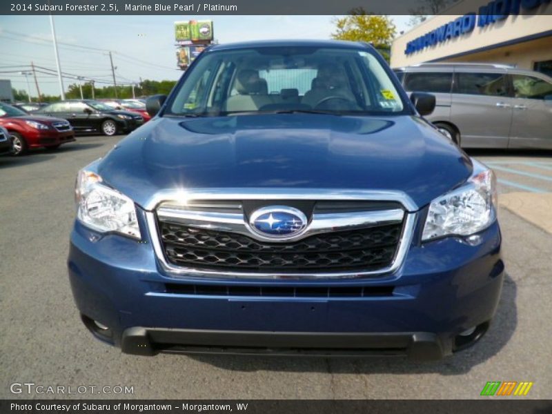 Marine Blue Pearl / Platinum 2014 Subaru Forester 2.5i
