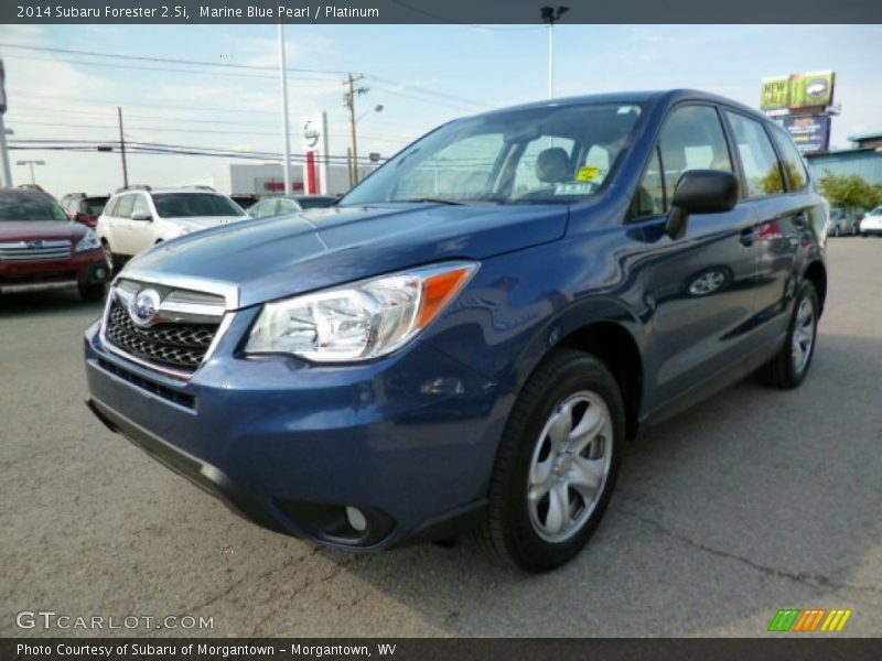 Marine Blue Pearl / Platinum 2014 Subaru Forester 2.5i