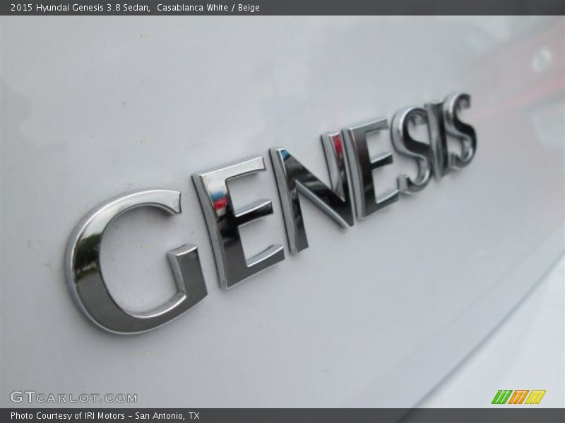 Casablanca White / Beige 2015 Hyundai Genesis 3.8 Sedan