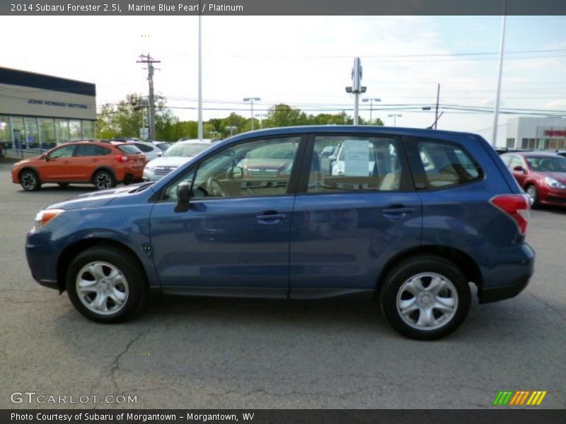 Marine Blue Pearl / Platinum 2014 Subaru Forester 2.5i