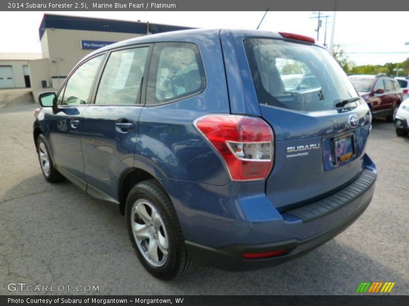 Marine Blue Pearl / Platinum 2014 Subaru Forester 2.5i